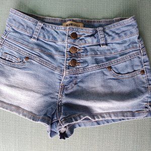 blue jean shorts